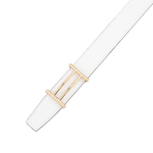 将图像加载到图库查看器中，HERMES Rider Belt Size 90 Caban/White Epsom
