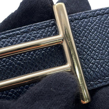 将图像加载到图库查看器中，HERMES Rider Belt Size 90 Caban/White Epsom
