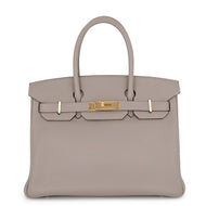 HERMES Birkin Gris Asphalt Togo Leather Size 30