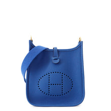 Load image into Gallery viewer, HERMES Evelyne Long Blue france Taurillon Clemence Size TPM
