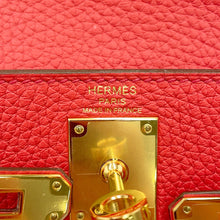将图像加载到图库查看器中，HERMES Kelly Ad Rouge Pivoine Togo Leather Size PM
