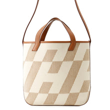 Load image into Gallery viewer, HERMES H Ambie Gold Toile H Swift Leather Size PM
