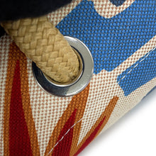 Load image into Gallery viewer, HERMES Peach Bag Palm Tree Khaki/Groseille/Ciel Cotton
