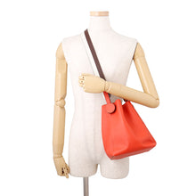 Load image into Gallery viewer, HERMES Ricol Rouge Tomate/Terre/White Evercolor Size 17
