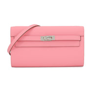 HERMES Kelly wallet to go Rose Confetti Epsom