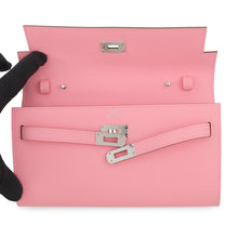 将图像加载到图库查看器中，HERMES Kelly wallet to go Rose Confetti Epsom
