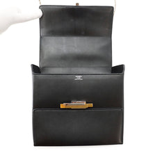 Load image into Gallery viewer, HERMES Cinetic 2way Bag Black Tadelakt Leather
