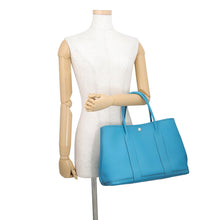 将图像加载到图库查看器中，HERMES Garden Party Cobalt Negonda Leather Size PM
