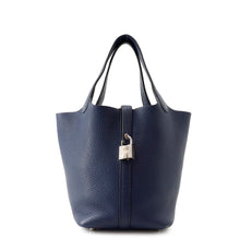 将图像加载到图库查看器中，HERMES Picotin Lock Blue Saphir Taurillon Clemence Size PM
