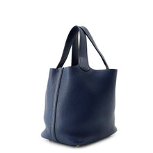 将图像加载到图库查看器中，HERMES Picotin Lock Blue Saphir Taurillon Clemence Size PM
