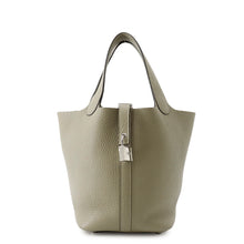 将图像加载到图库查看器中，HERMES Picotin Lock Sage Taurillon Clemence Size PM

