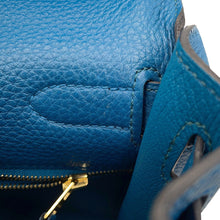 Load image into Gallery viewer, HERMES Kelly Retourne Blue de Galice Togo Leather Size 28
