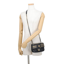 Load image into Gallery viewer, CHANEL Matelasse Flap ChainShoulder Bag BlackAS2979-B07261-94305 Lambskin Faux Pearl Rhinestone Size 18
