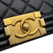 Load image into Gallery viewer, CHANEL Boy Chanel ChainShoulder Bag BlackA67085 Caviar Leather Size Small
