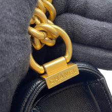 Load image into Gallery viewer, CHANEL Boy Chanel ChainShoulder Bag BlackA67085 Caviar Leather Size Small
