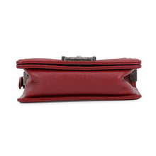 Load image into Gallery viewer, CHANEL Boy Chanel Chevron ChainShoulder Bag RedA67085 Caviar Leather Size Small
