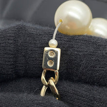 将图像加载到图库查看器中，CHANEL Matelasse Pearl Chain Wallet BlackAP1841 Lambskin Pearl
