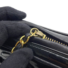 Load image into Gallery viewer, CHANEL Matelasse fringed chain shoulder bag Black Patent Leather
