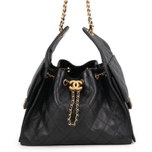 将图像加载到图库查看器中，CHANEL CHANEL25 ChainShoulder Bag BlackAS5293 Caviar Leather Size Small

