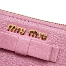 Load image into Gallery viewer, MIUMIU Ribbon Long Wallet Pink Leather
