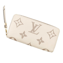 将图像加载到图库查看器中，LOUIS VUITTON Zippy Wallet Crème / Bois de RoseM80116 Monogram Empreinte Leather
