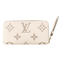 将图像加载到图库查看器中，LOUIS VUITTON Zippy Wallet Crème / Bois de RoseM80116 Monogram Empreinte Leather
