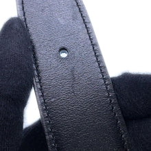 将图像加载到图库查看器中，HERMES Yachting Chaine d'Ancre Belt Size 85 Black/Blue Nuit Swift Leather Togo Leather
