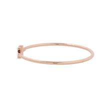 Load image into Gallery viewer, TIFFANY&amp;Co. T Narrow Wire Bracelet Size Medium60010773 18K Pink Gold
