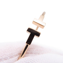 Load image into Gallery viewer, TIFFANY&amp;Co. T Narrow Wire Bracelet Size Medium60010773 18K Pink Gold
