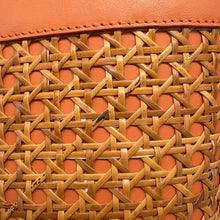 Load image into Gallery viewer, BVLGARI Serpenti Forever Bucket Bag Orange Calf Leather Rattan
