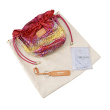 Load image into Gallery viewer, BVLGARI Serpenti Forever Bucket Bag Orange Calf Leather Rattan
