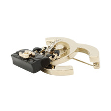 Load image into Gallery viewer, CHANEL Brooch bag motifABA011 Gold Plated Rhinestone
