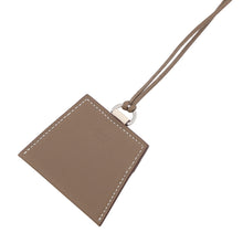 Load image into Gallery viewer, HERMES Mon Petit Kelly Fringe Necklace Etoupe/Craie Swift Leather
