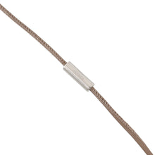 Load image into Gallery viewer, HERMES Mon Petit Kelly Fringe Necklace Etoupe/Craie Swift Leather
