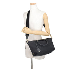 Load image into Gallery viewer, PRADA Logo Jacquard Handbag Black1BA579 Canvas Leather
