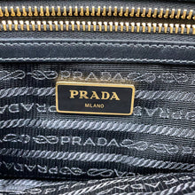 Load image into Gallery viewer, PRADA Logo Jacquard Handbag Black1BA579 Canvas Leather
