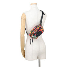 Load image into Gallery viewer, LOEWE Pansy Round Bumbag - Joe Brainard Collaboration Black/MulticolorB664A35X01 1489 Nylon Leather Size Small
