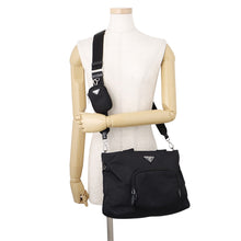 将图像加载到图库查看器中，PRADA 2WAYBag Black1BG354 Nylon
