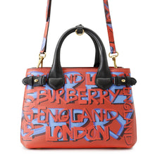 将图像加载到图库查看器中，BURBERRY Graffiti 2WAYBag Red/Multicolor Leather
