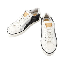 Load image into Gallery viewer, LOUIS VUITTON Sneakers Black/White/Silver Leather Canvas Size 5
