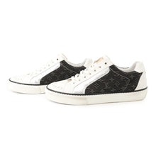Load image into Gallery viewer, LOUIS VUITTON Sneakers Black/White/Silver Leather Canvas Size 5
