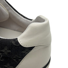 Load image into Gallery viewer, LOUIS VUITTON Sneakers Black/White/Silver Leather Canvas Size 5
