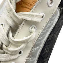 将图像加载到图库查看器中，LOUIS VUITTON Sneakers Black/White/Silver Leather Canvas Size 5
