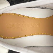 Load image into Gallery viewer, LOUIS VUITTON Sneakers Black/White/Silver Leather Canvas Size 5
