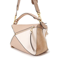 Load image into Gallery viewer, LOEWE Puzzle bag Jasmin Flower/Pink Calf Leather suede Size Medium
