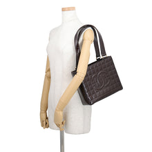 Load image into Gallery viewer, CHANEL CC Logo Chocolate Bar tote Brown Patent Leather
