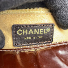 Load image into Gallery viewer, CHANEL CC Logo Chocolate Bar tote Brown Patent Leather
