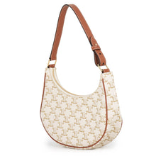 将图像加载到图库查看器中，CELINE Triomphe Ava One Shoulder Bag White193952BZJ.01BC Leather PVC
