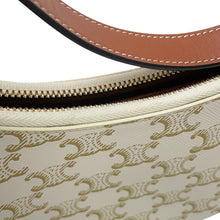 将图像加载到图库查看器中，CELINE Triomphe Ava One Shoulder Bag White193952BZJ.01BC Leather PVC
