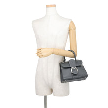 Load image into Gallery viewer, Delvaux Brillon 2-way Shoulder Dark Gray/Silver Box Calf LeatherLeather Size Mini
